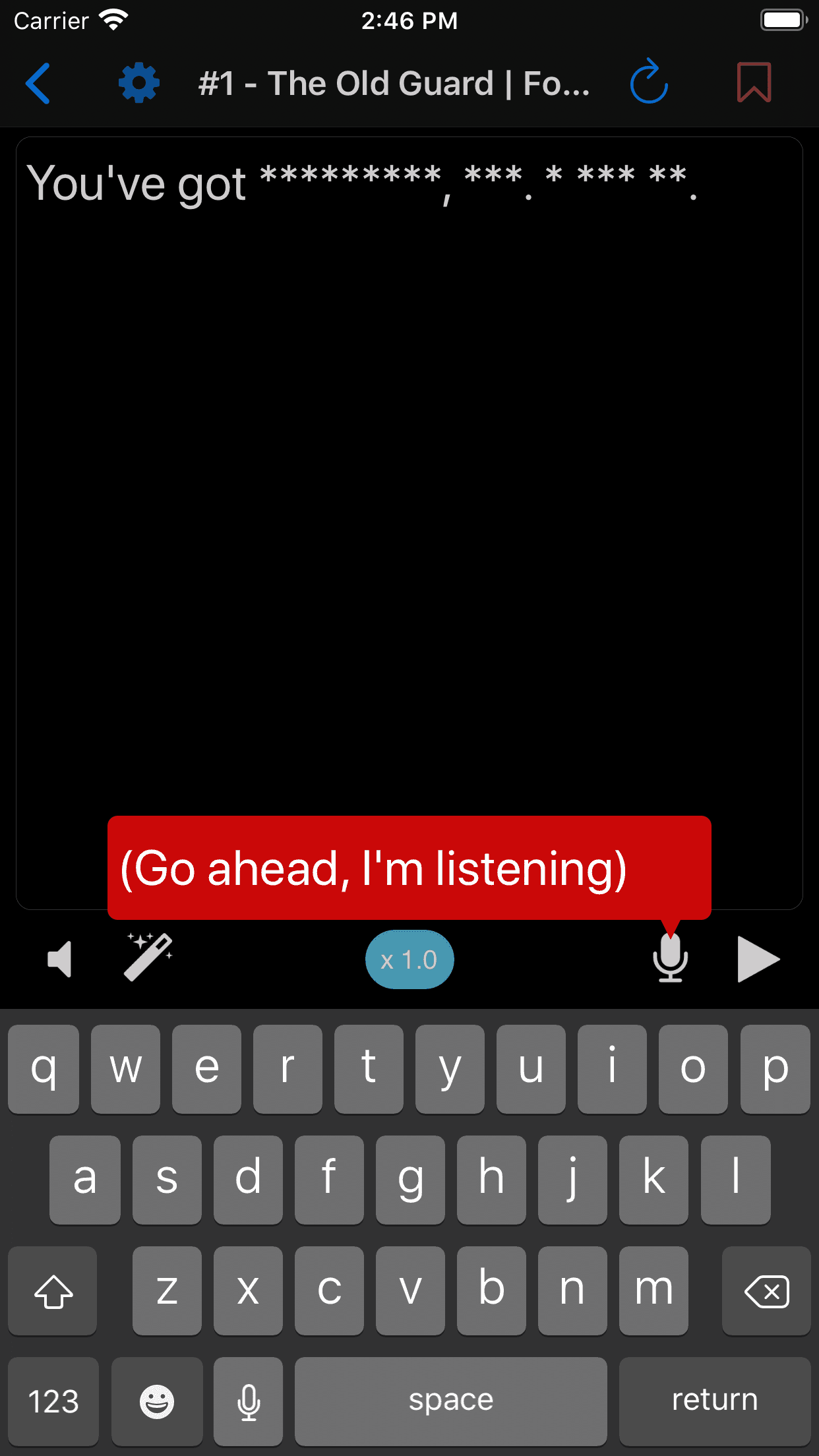 Speaking