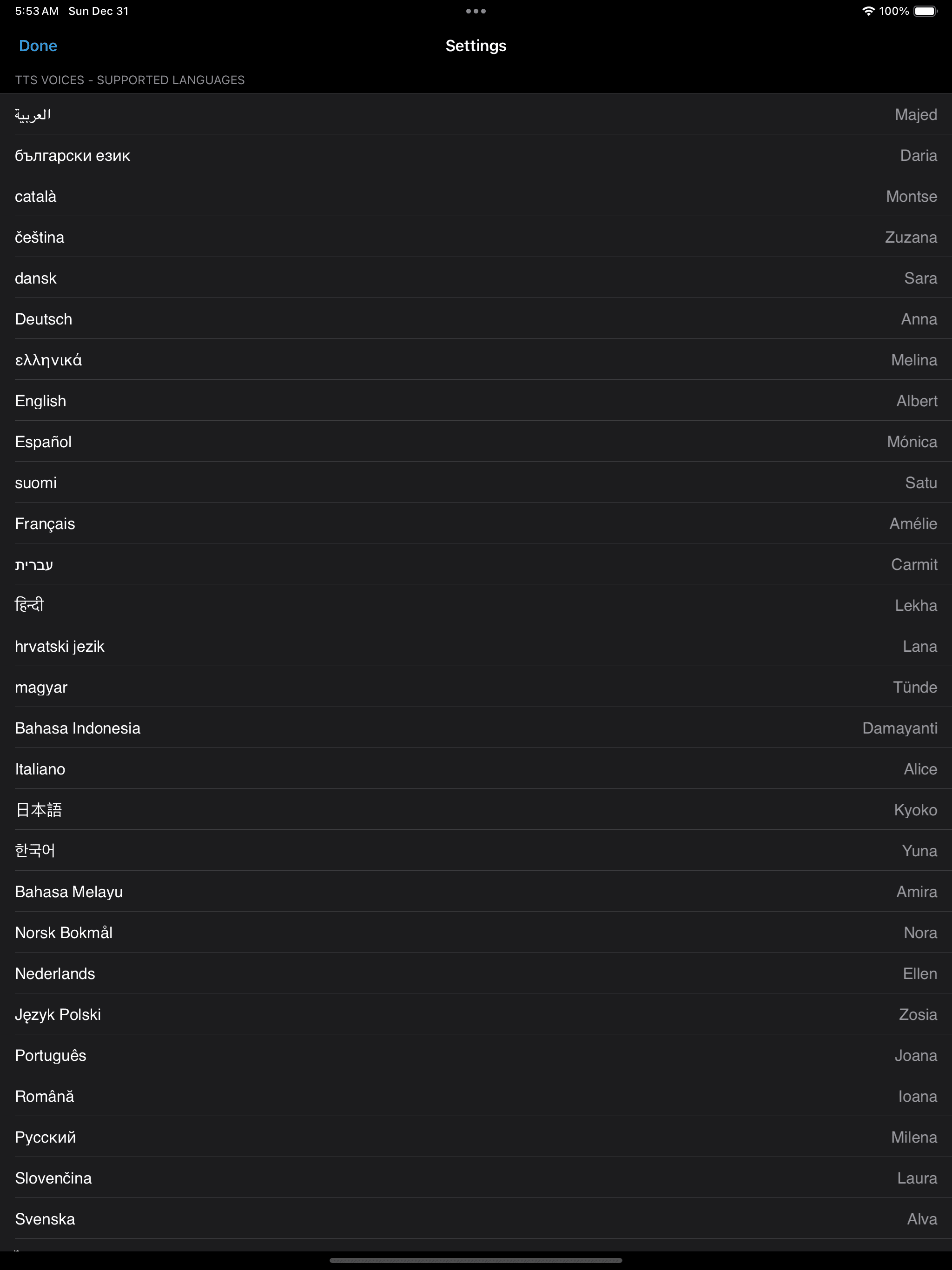 Multiple Languages